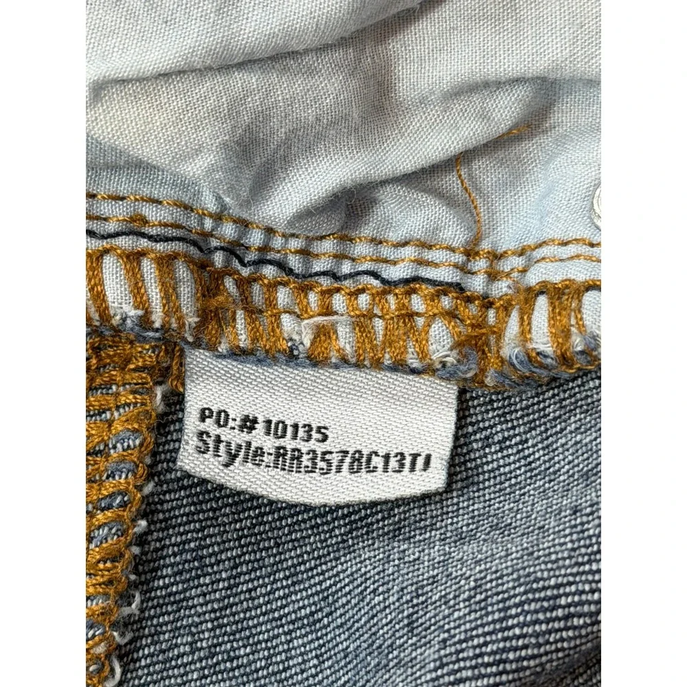 Indigo Rein Denim Shorts Womens 15/31 Blue Good Distressed Raw Hem RR3578C13TI
